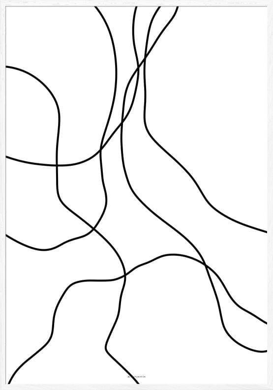 Lines Grafisk Plakat - Unikplakat.dk Plakater
