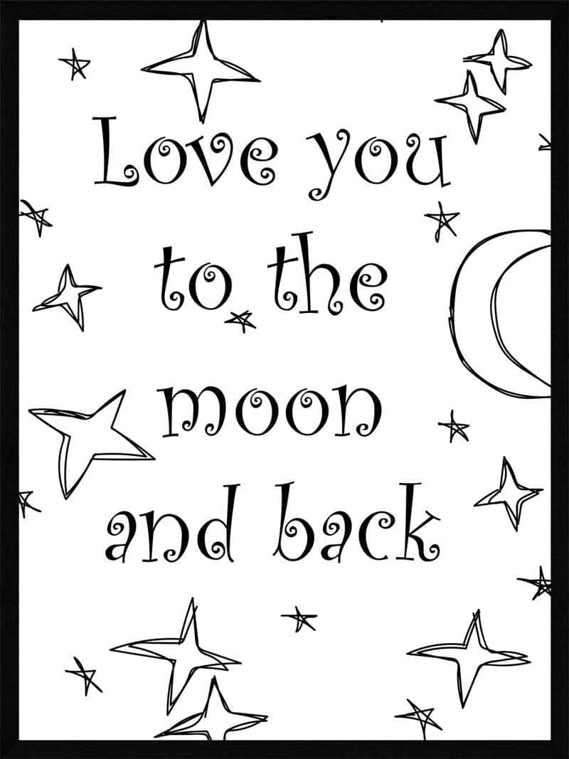 Love You The Moon - Postersbyus Plakater