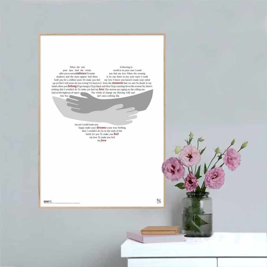 Make You Feel Love Bob Dylan Songshape Plakat Lodret - Songshape Plakater
