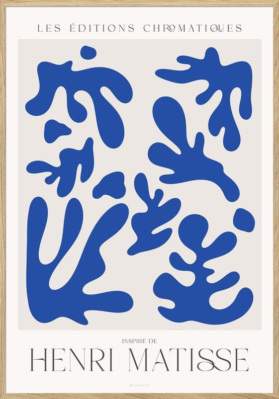 Blå Matisse Plakat Les Editions Chromatiques - Unikplakat.dk Plakater