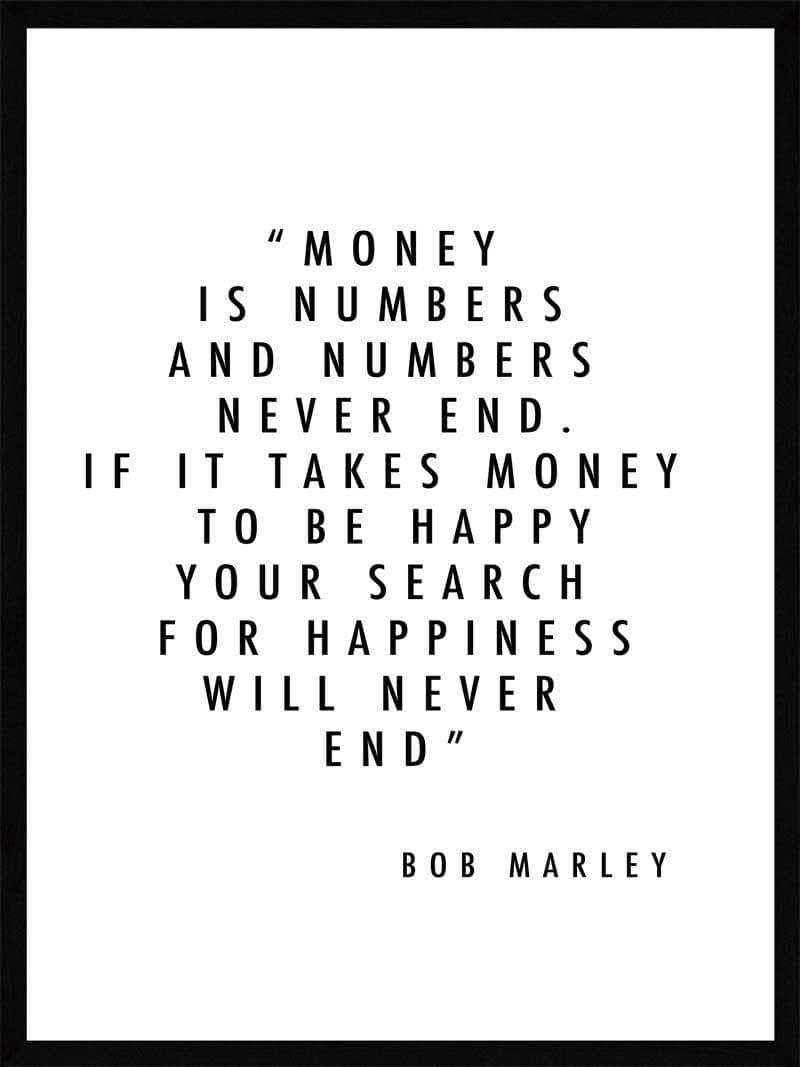 Money Numbers Bob Marley Plakat - Postersbyus Plakater