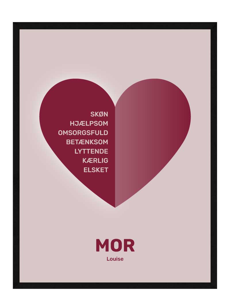 Mor Hjerte Citat Plakat - Busk Plakater