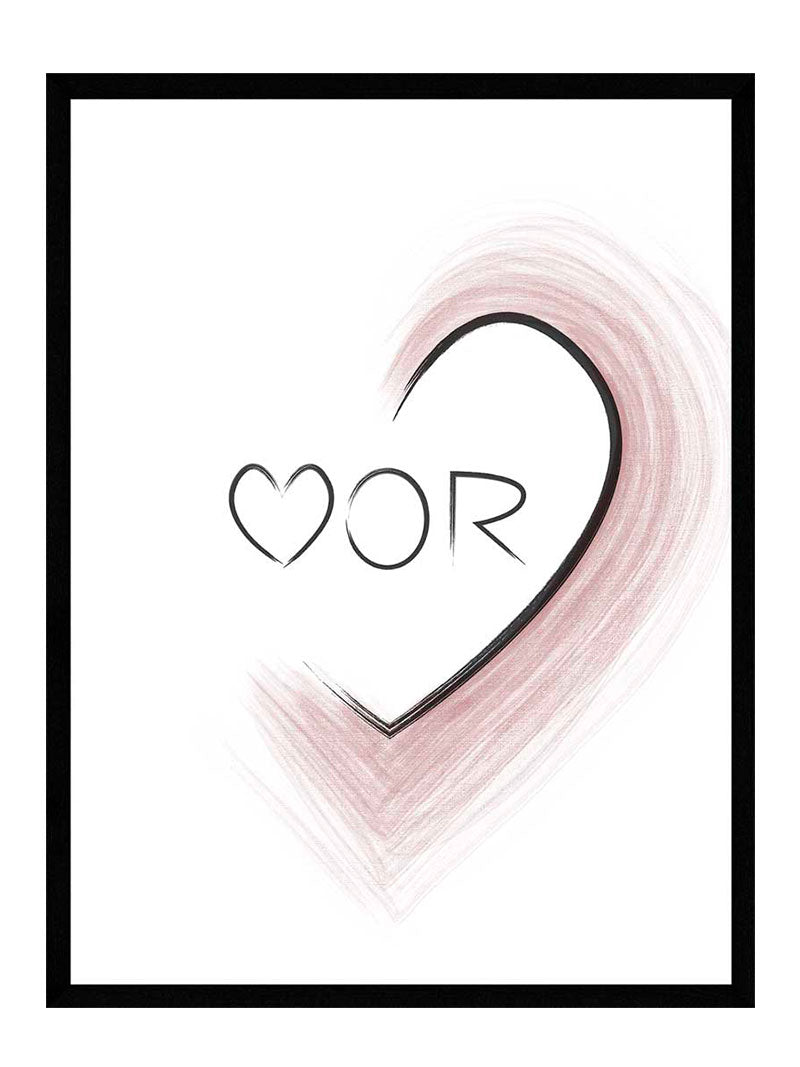 Mor Lyserød Hjerte Plakat - Busk Plakater