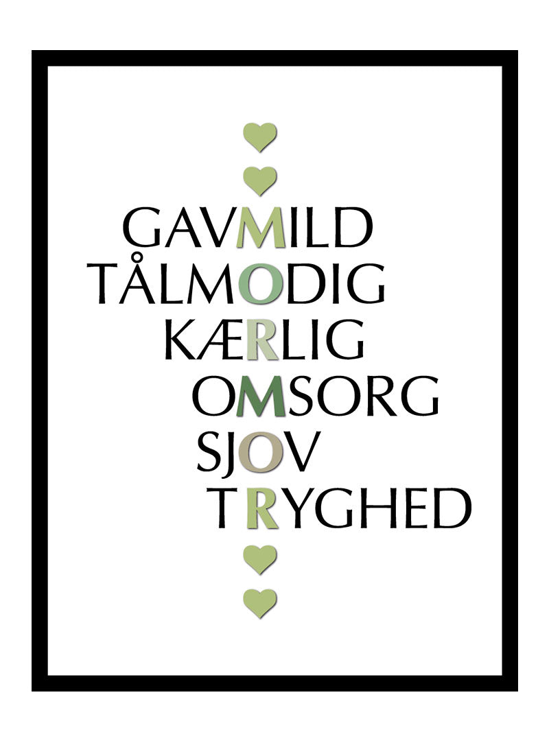 Mormor Citater Plakat - Egly Design Plakater