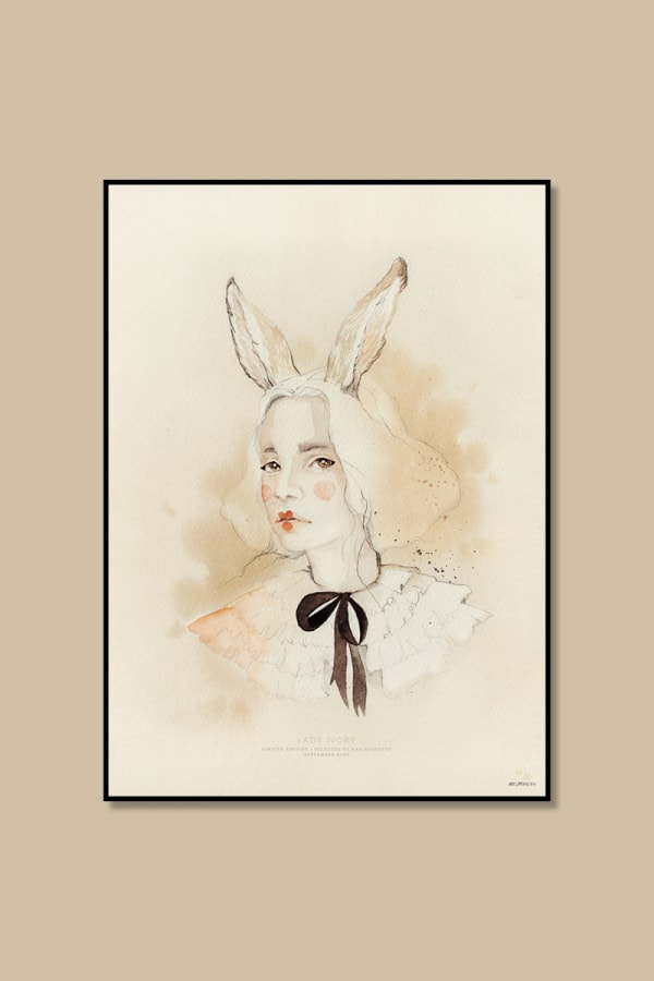 Lady Ivory Plakat 50x70 Mrs Mighetto - Luxbaby Plakater  - 5762471723162