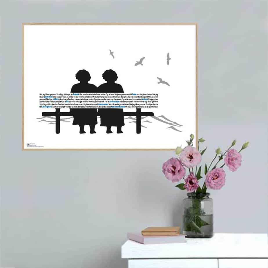 Når Jeg Bliver Gammel Gnags Plakat Med Kvinder Vandret - Songshape Plakater