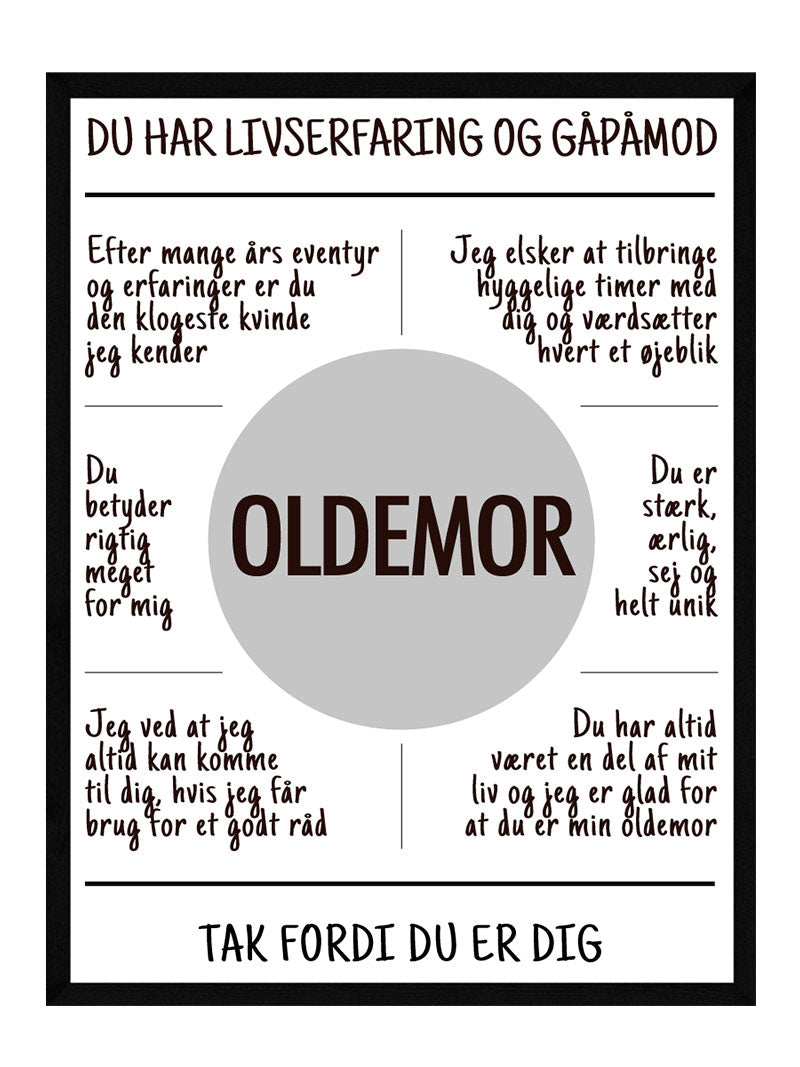 Oldemor Plakat - Postersbyus Plakater