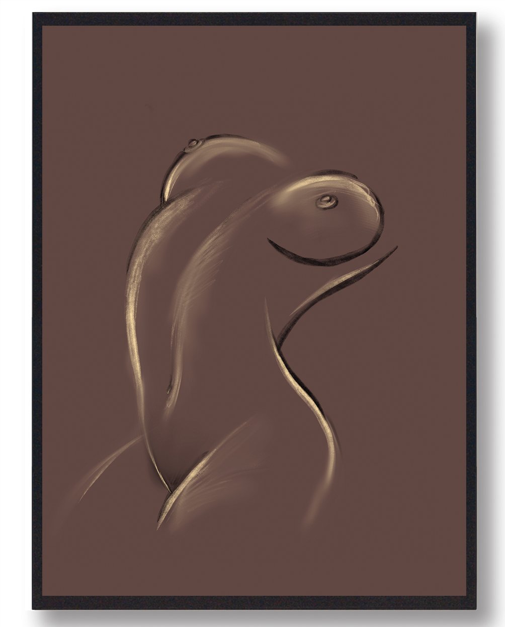 Overkrop Kvinde Plakat - Plakatdyr.dk Plakater