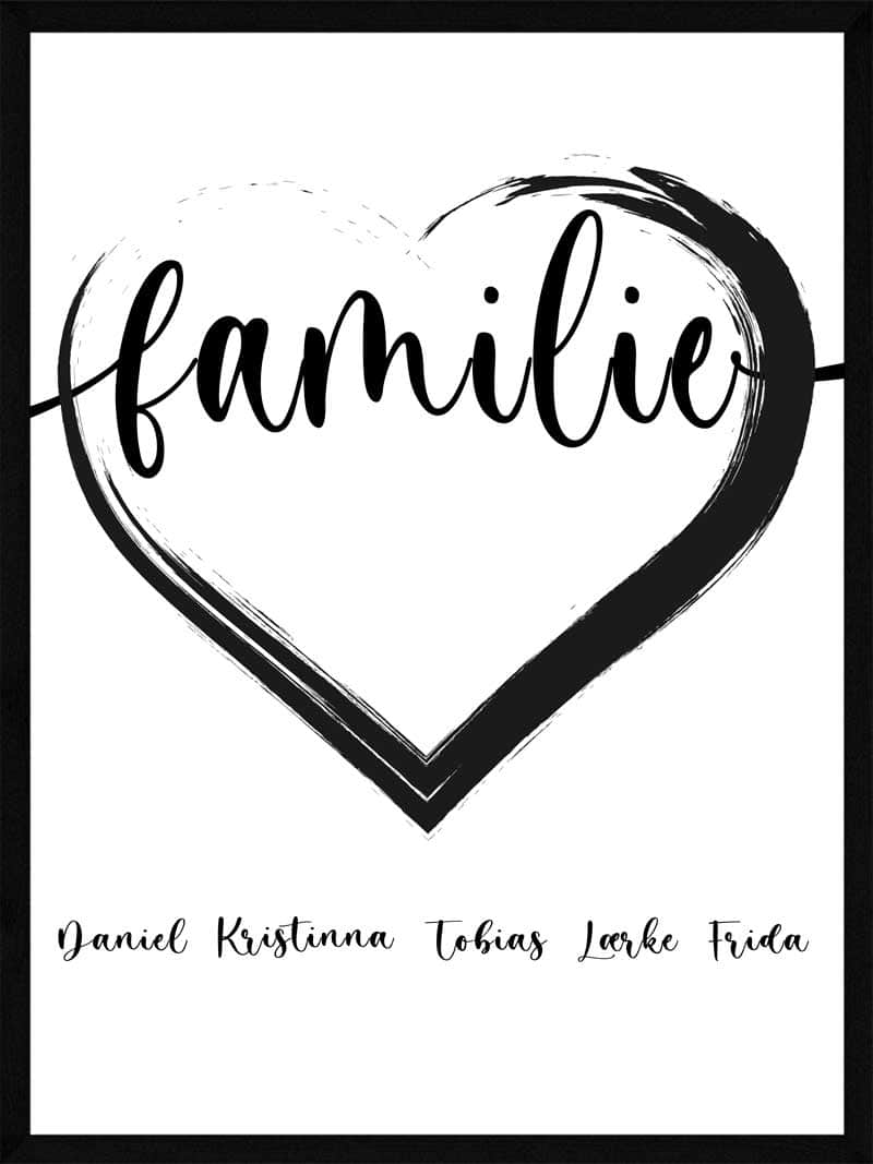 Personlig Familie Plakat - Postersbyus Plakater