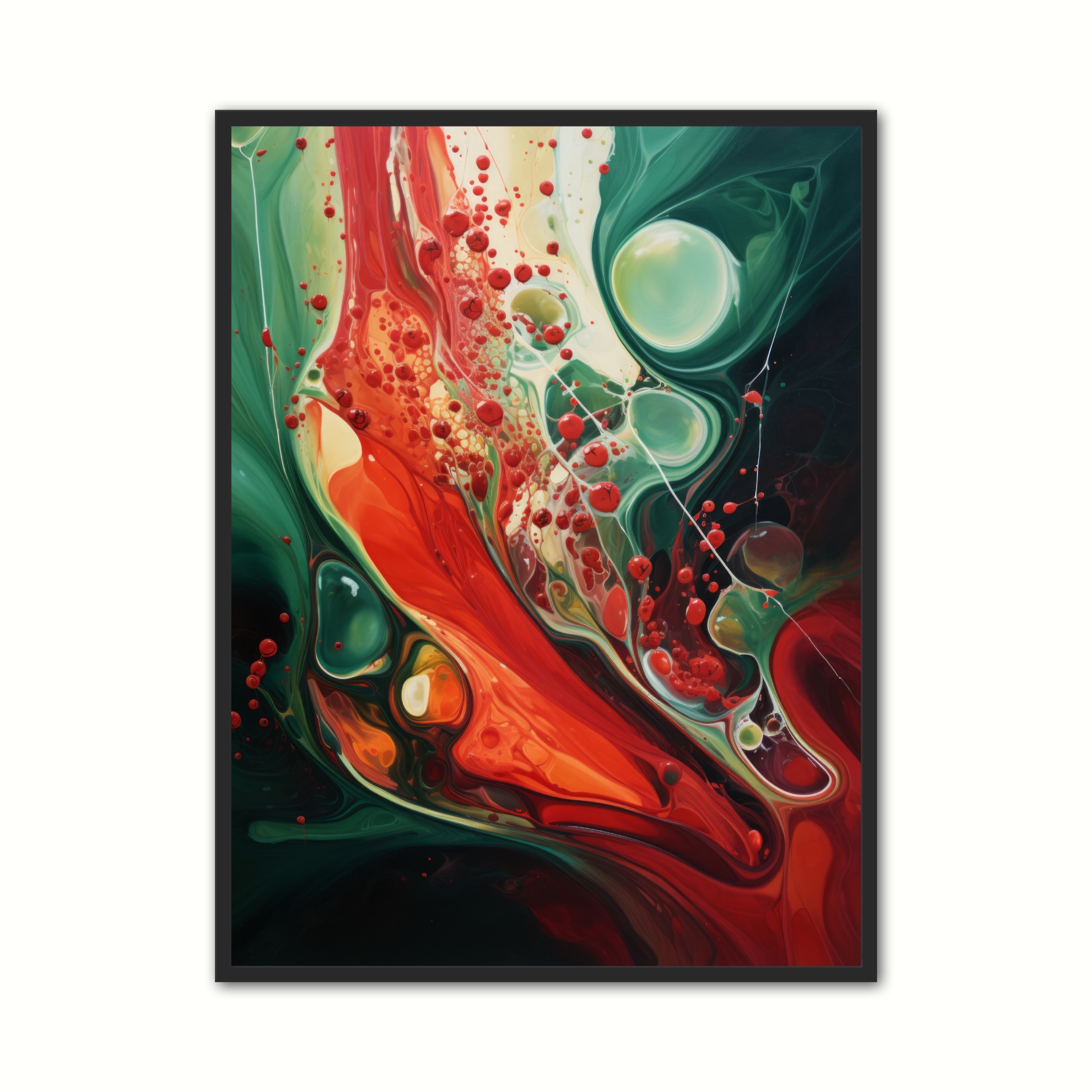 Plakat Med Ethereal Crimson Fusion Abstrakt Plakat - Ny Plakat Plakater