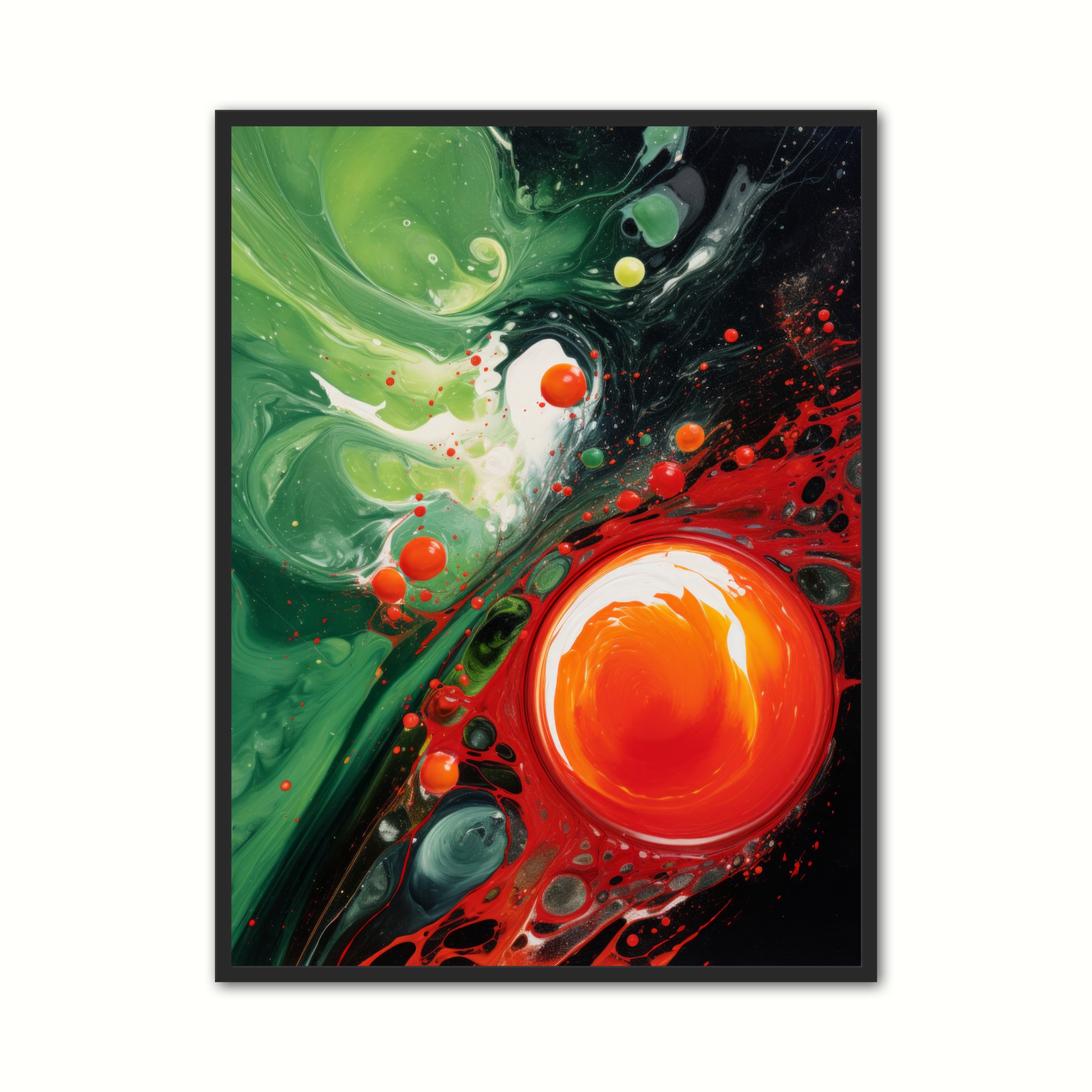 Plakat Med Lush Maroon Cascade Abstrakt Plakat - Ny Plakat Plakater