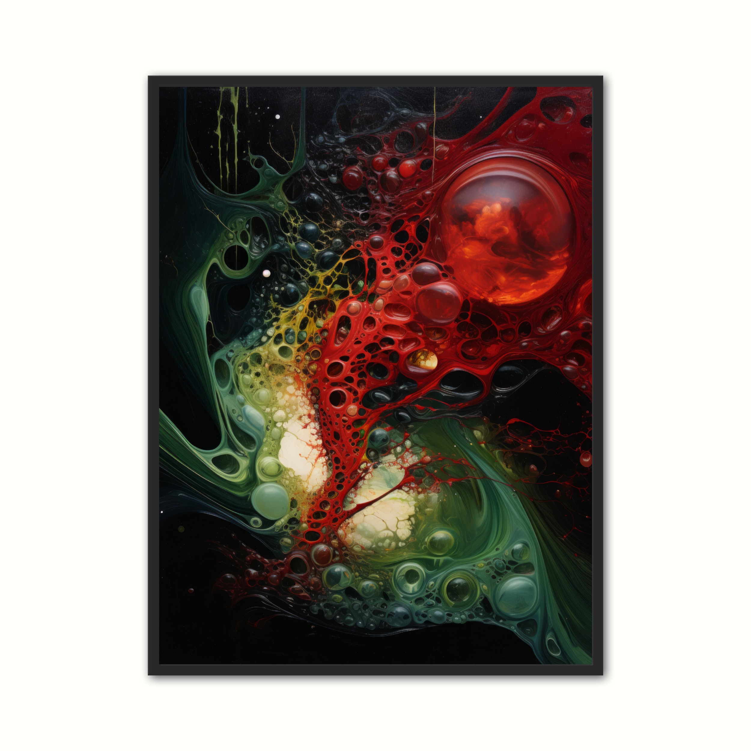 Plakat Med Crimson Enchantment Abstrakt Plakat - Ny Plakat Plakater