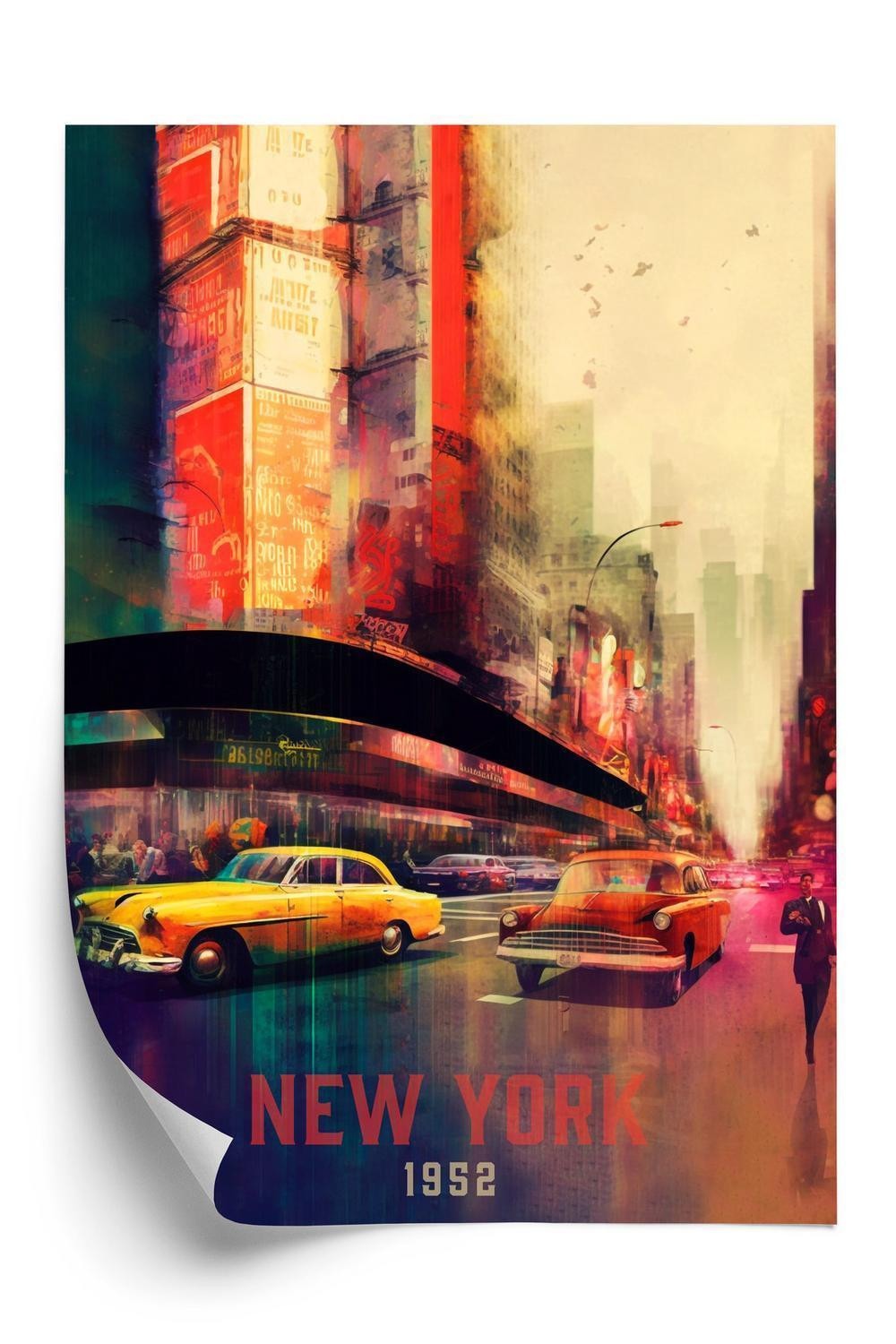 Plakat Abstrakt Maleri Gade New York - Doboxa Plakater
