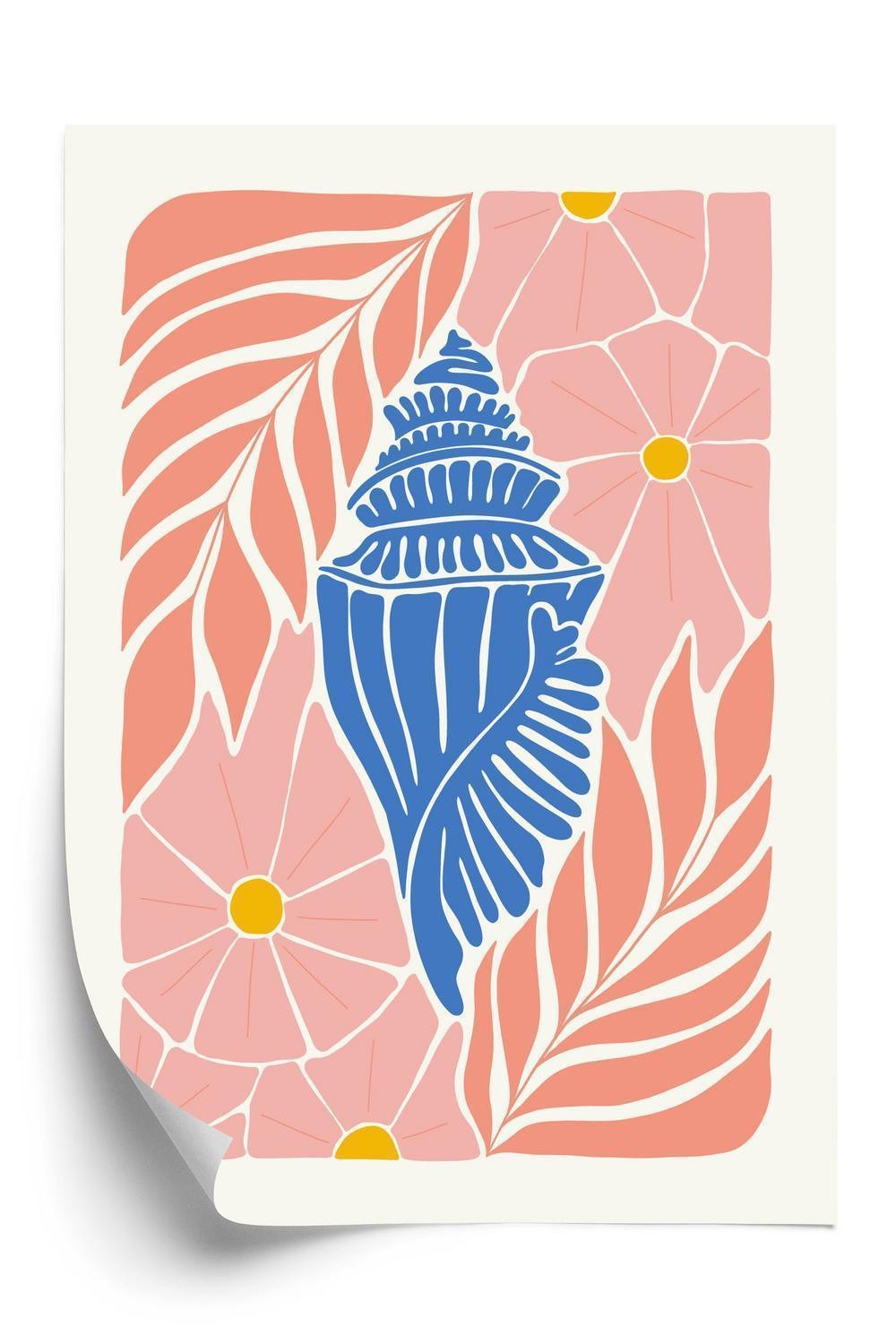 Plakat Abstrakte Minimalistiske Planter Matisse Stil - Doboxa Plakater