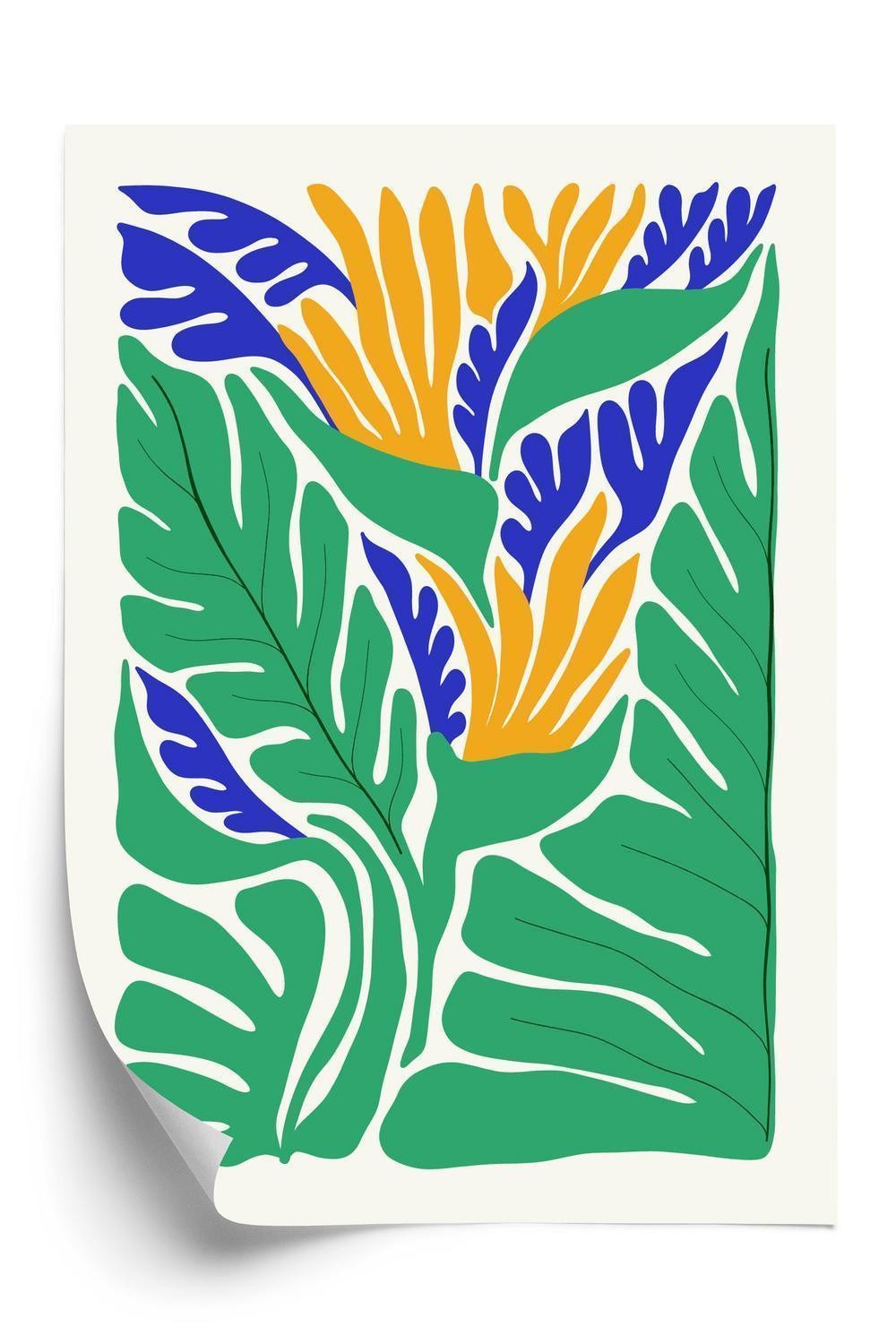 Plakat Abstrakte Planter Matisse Stil - Doboxa Plakater