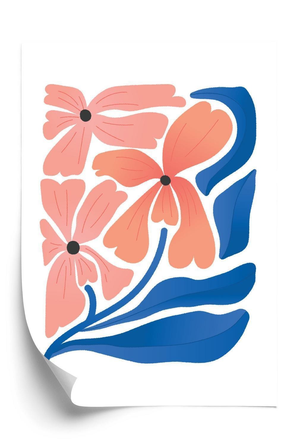 Plakat Abstraktion Forårsblomster - Doboxa Plakater
