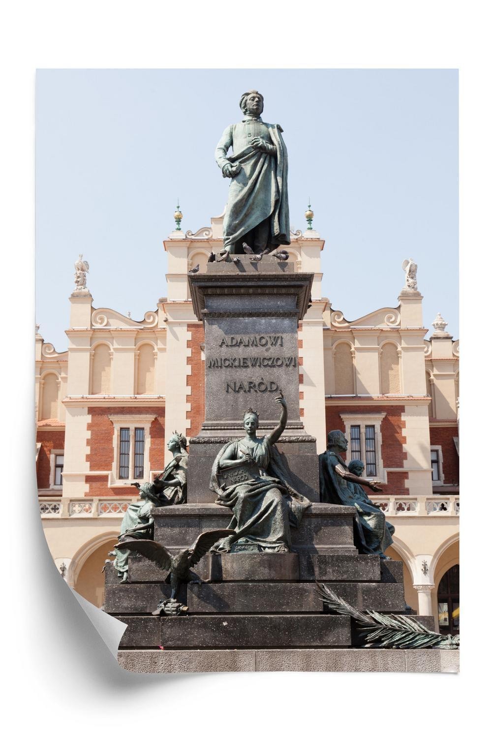 Plakat Adam Mickiewicz Monument Krakow - Doboxa Plakater
