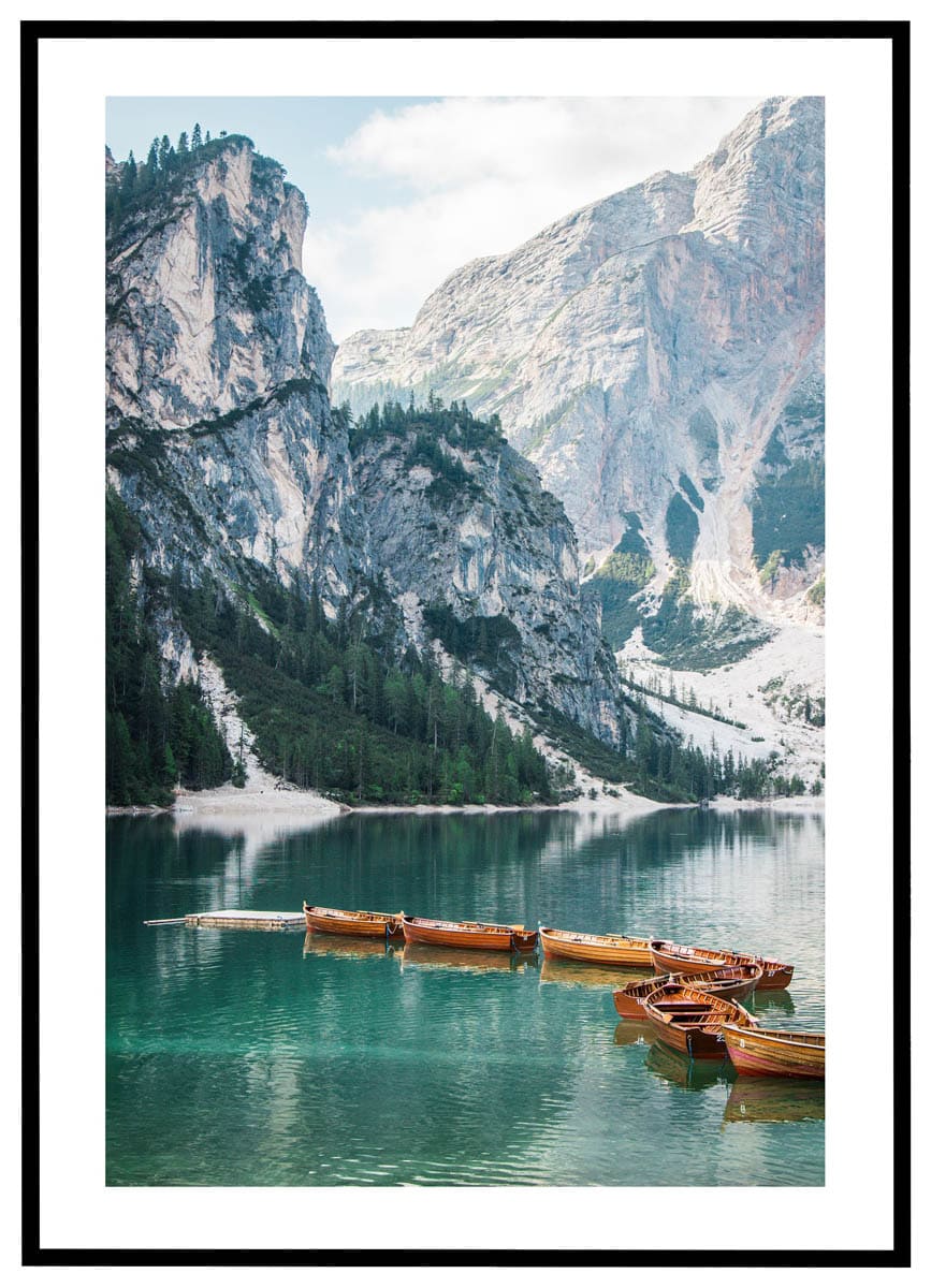 Plakat Både Lago Braies - Plakater