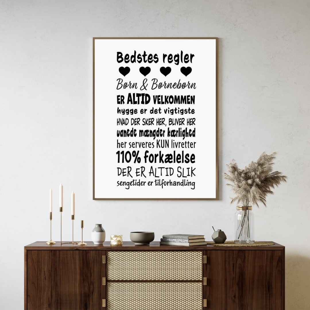 Plakat Bedstes Regler - Plakater