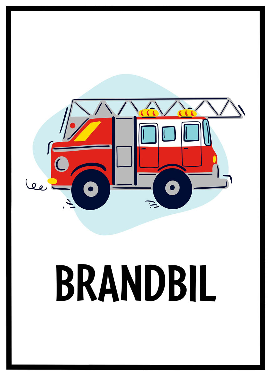Plakat Brandbil - Plakater