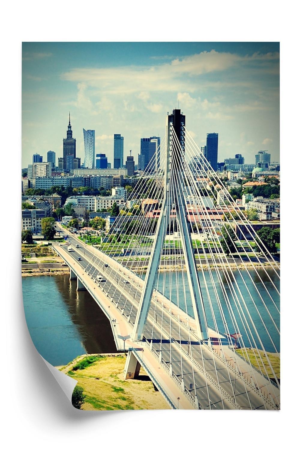 Plakat Bro Over Vistula Floden Warszawa - Doboxa Plakater
