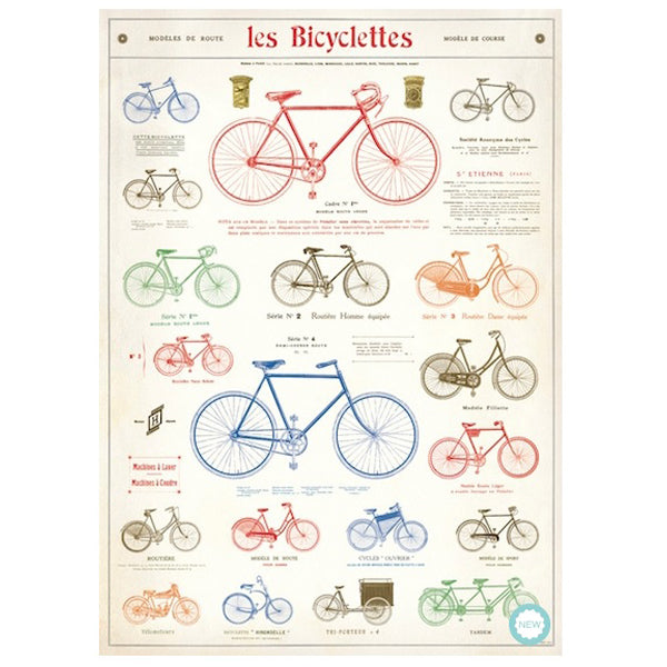 Plakat Bicyclettes 50x70cm Cavallini - Cavallini Plakater