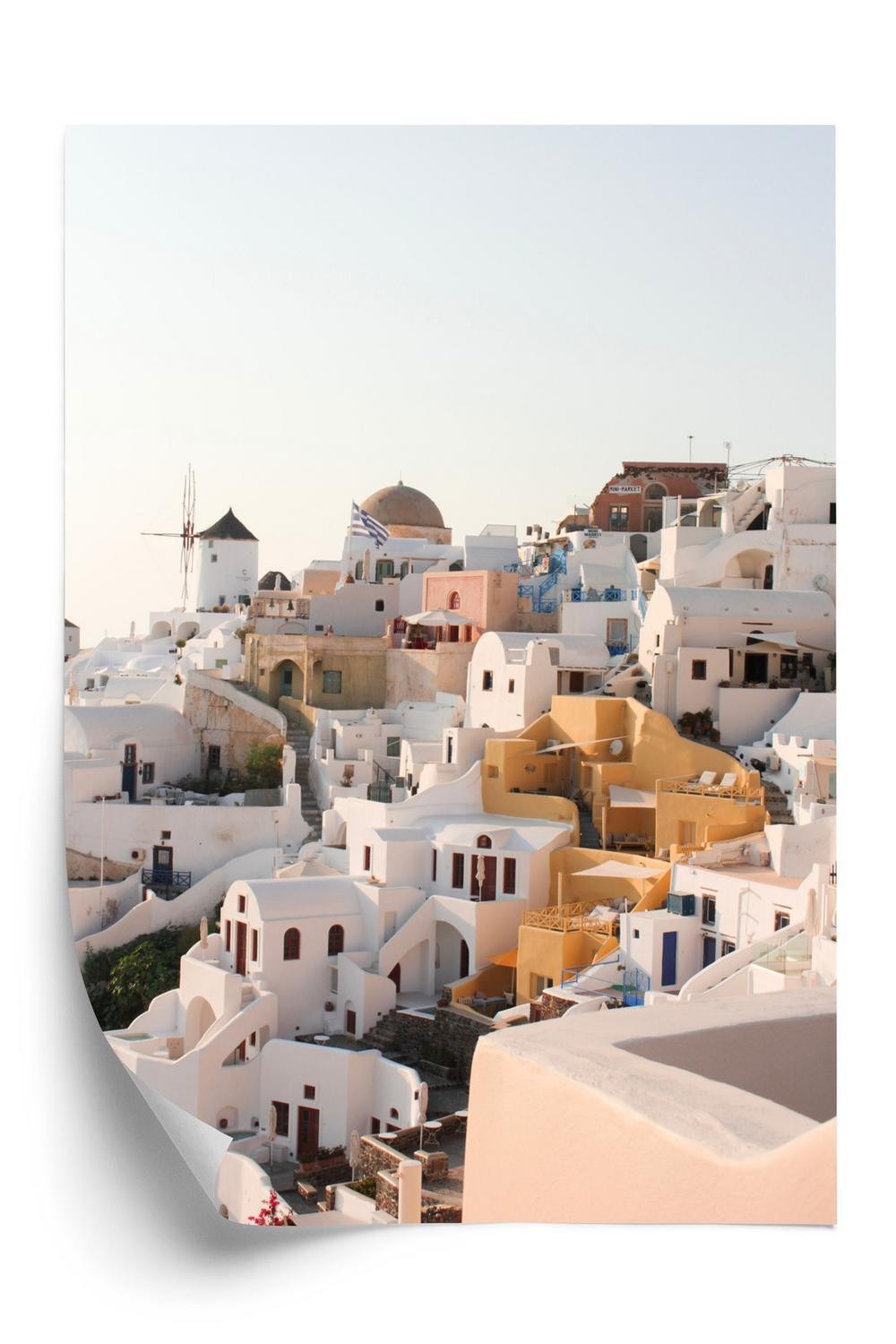 Plakat Den Fænomenale Arkitektur Byen Oia Santorini - Doboxa Plakater