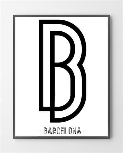 Plakat Design Barcelona 30x40 - Bylux Plakater