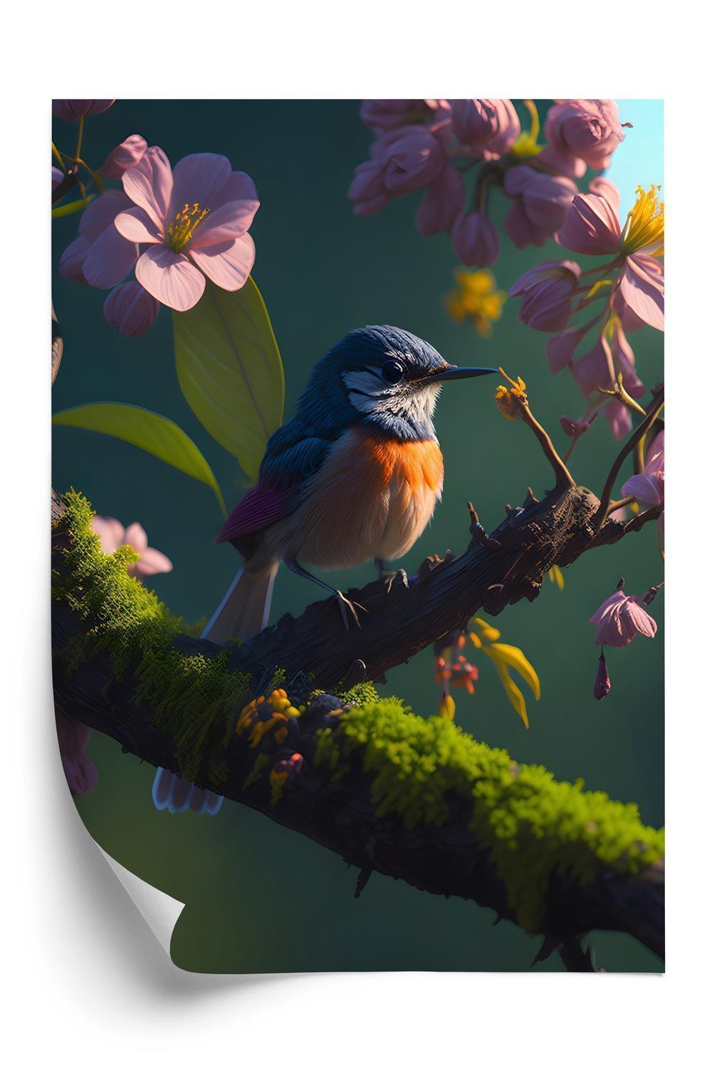 Plakat Kvist Med Fugl - Doboxa Plakater