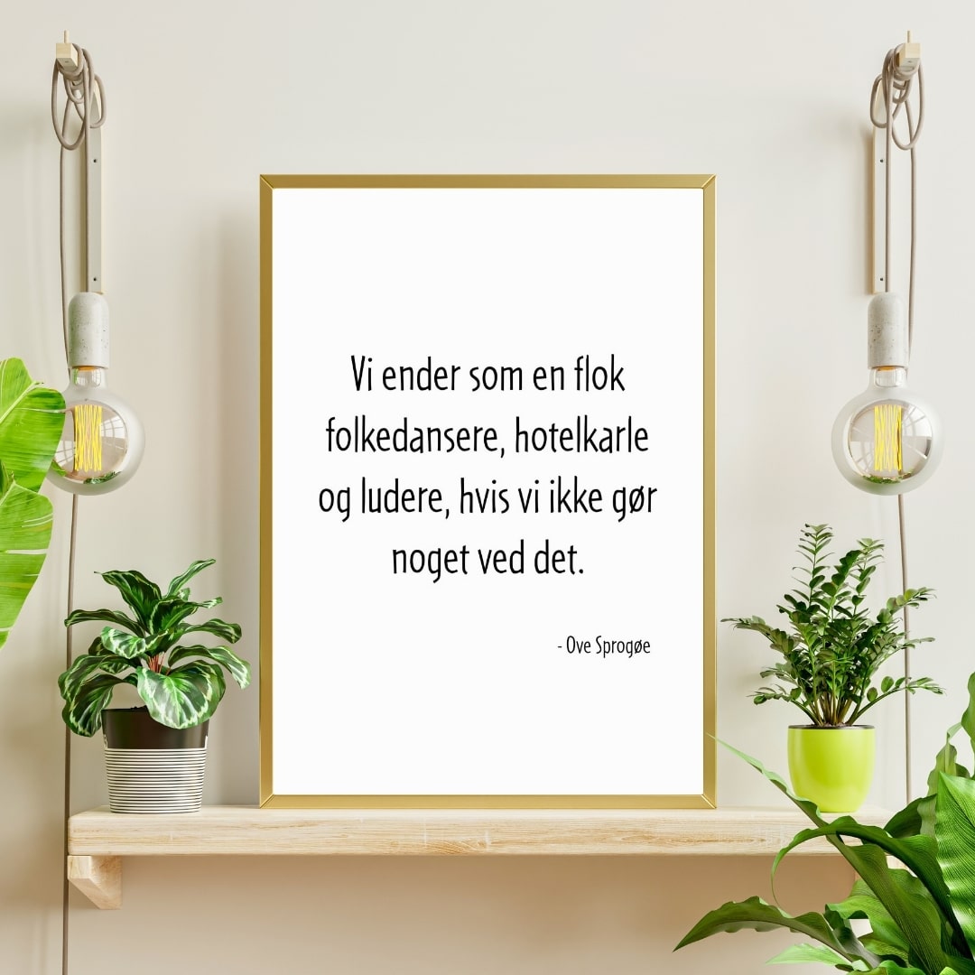 Plakat Ender Som Flok Folkedansere Ove Sprogøe - Plakater