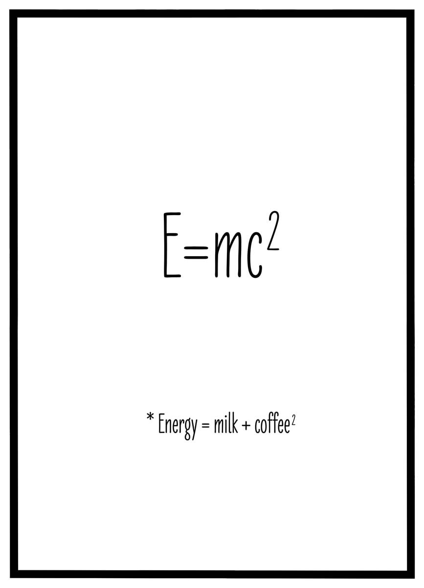 Plakat Energy Milk Coffee - Plakater