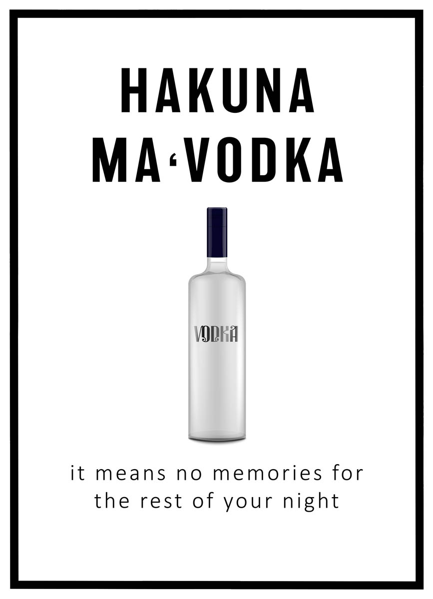 Plakat Hakuna Vodka - Plakater