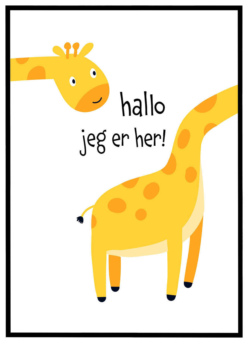 Plakat Hallo Jeg Her - Plakater