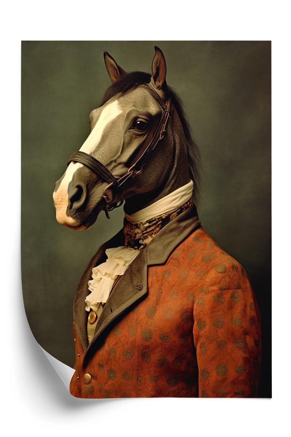 Plakat Hest Elegant Vintageportræt - Doboxa Plakater