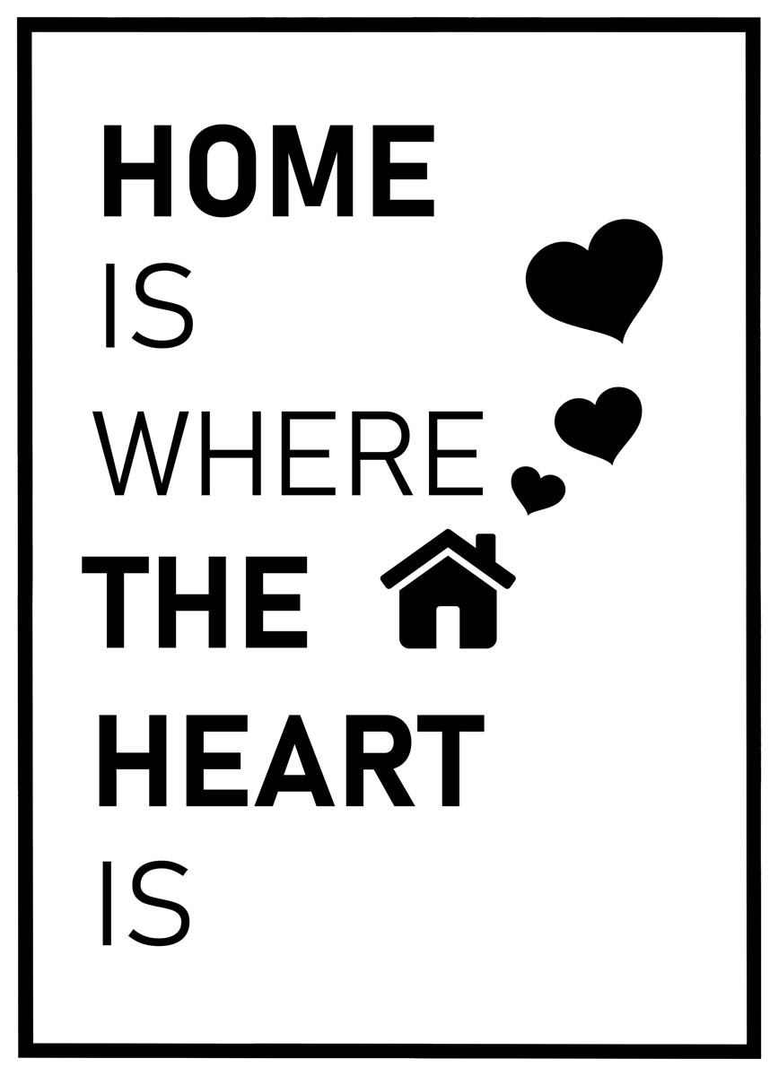 Plakat Home Where The Heart - Plakater