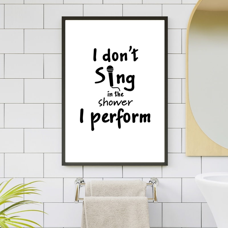 Plakat Don Sing The Shower Perform - Plakater