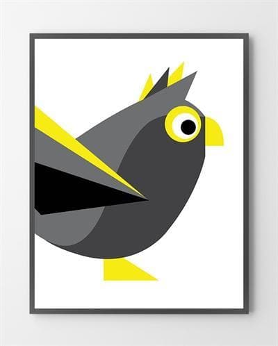 Sort Plakat Inspiration Birdy 30x40 - Bylux Plakater