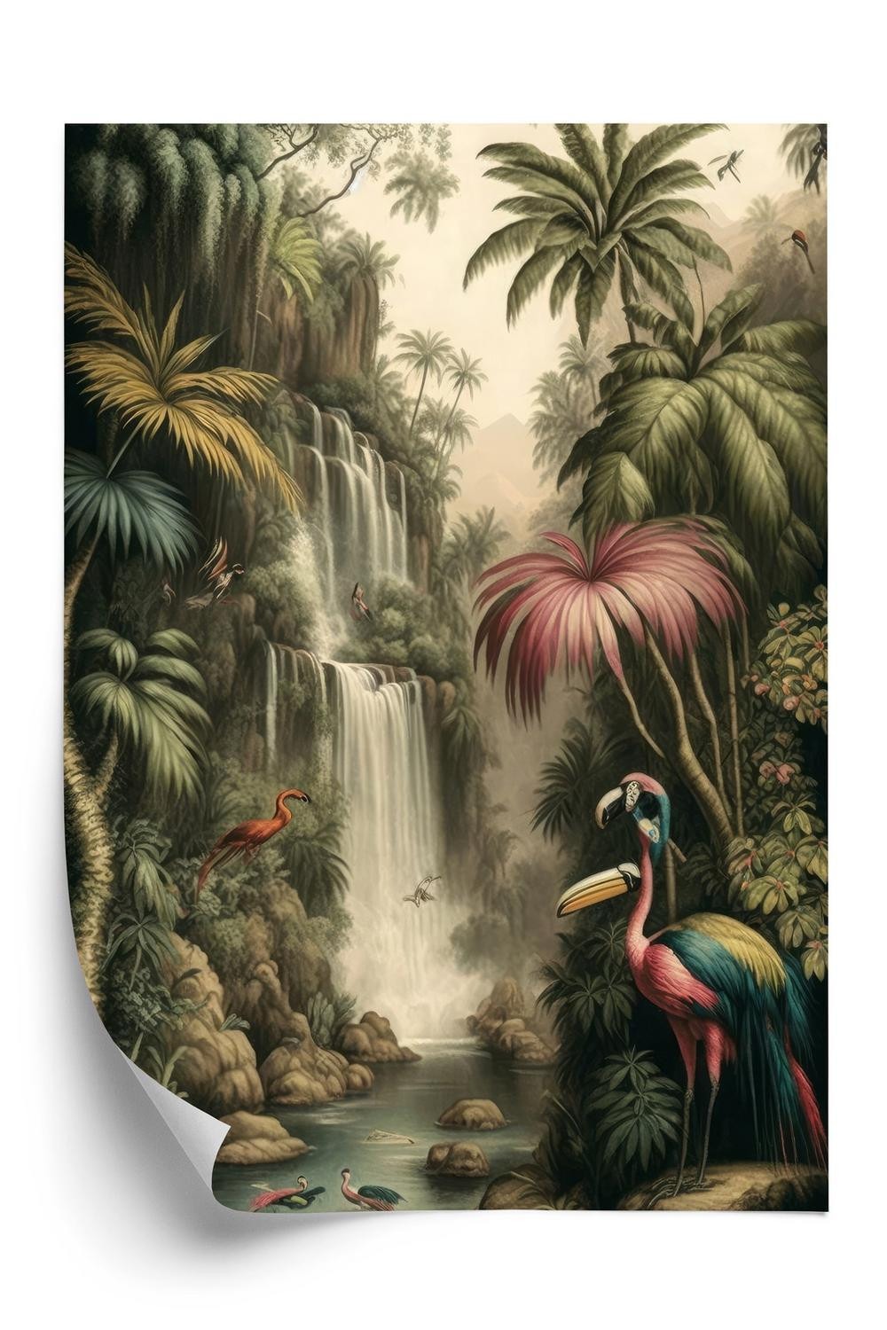 Plakat Jungle Palmer Tropiske Dyr - Doboxa Plakater