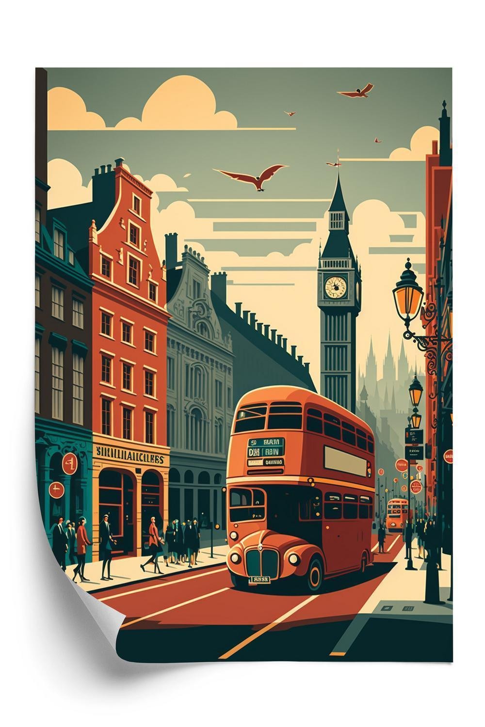 Plakat London Bus Bygade - Doboxa Plakater