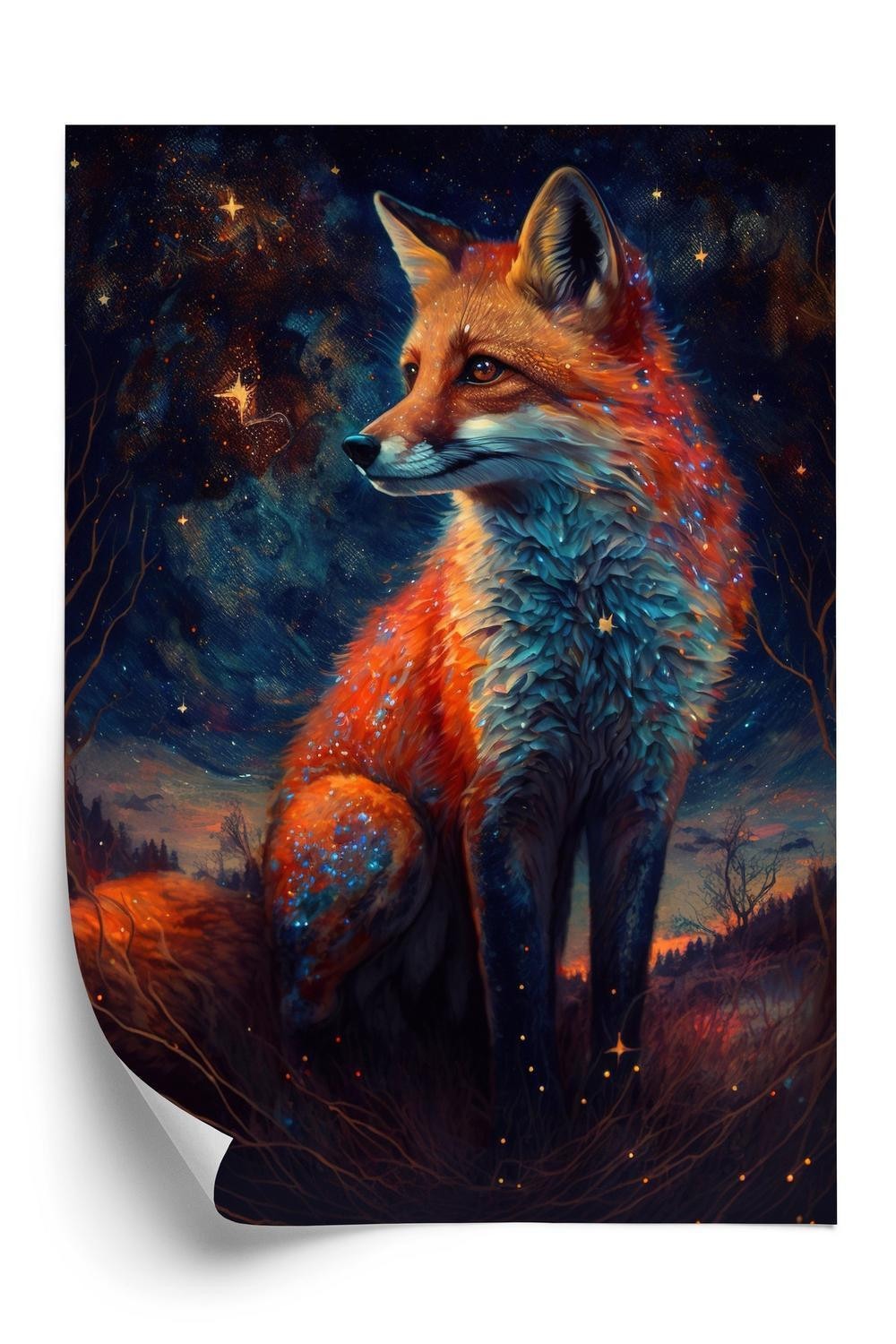 Plakat Magisk Ræv Illustration - Doboxa Plakater