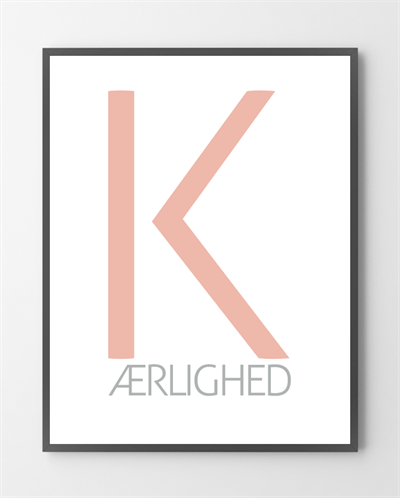 Plakat Ærlighed 30x40 - Bylux Plakater