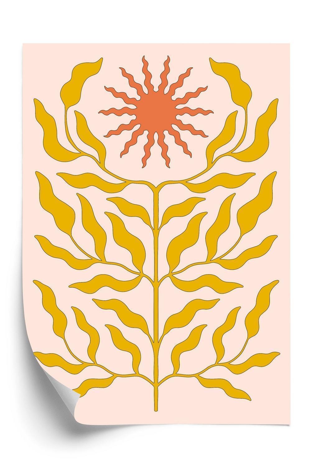 Plakat Minimalistisk Boho Stil Plante - Doboxa Plakater
