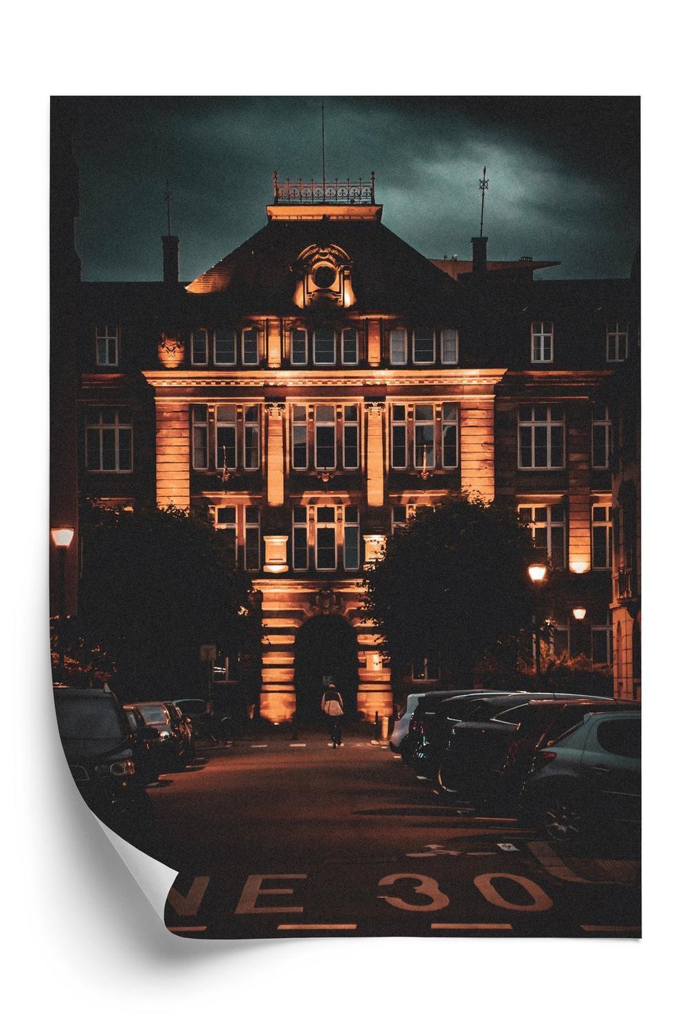 Plakat Oplyst Arkitektur Rom Natten - Doboxa Plakater