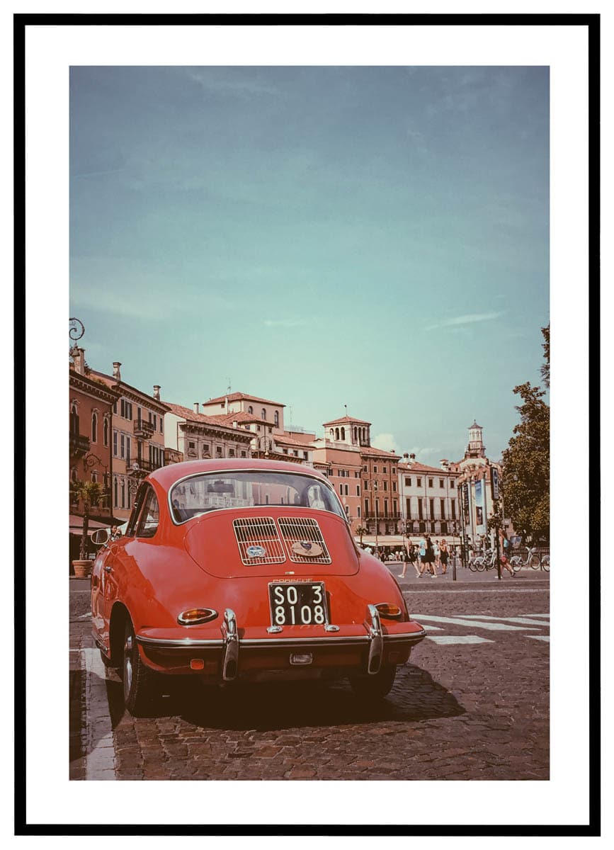 Plakat Rød Porsche Verona - Plakater