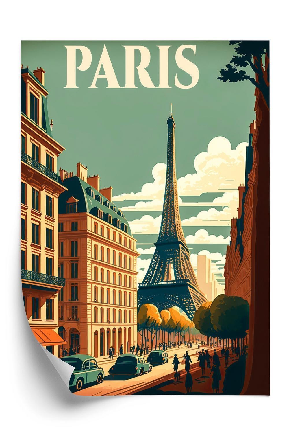 Plakat Retro Postkort Fra Paris - Doboxa Plakater