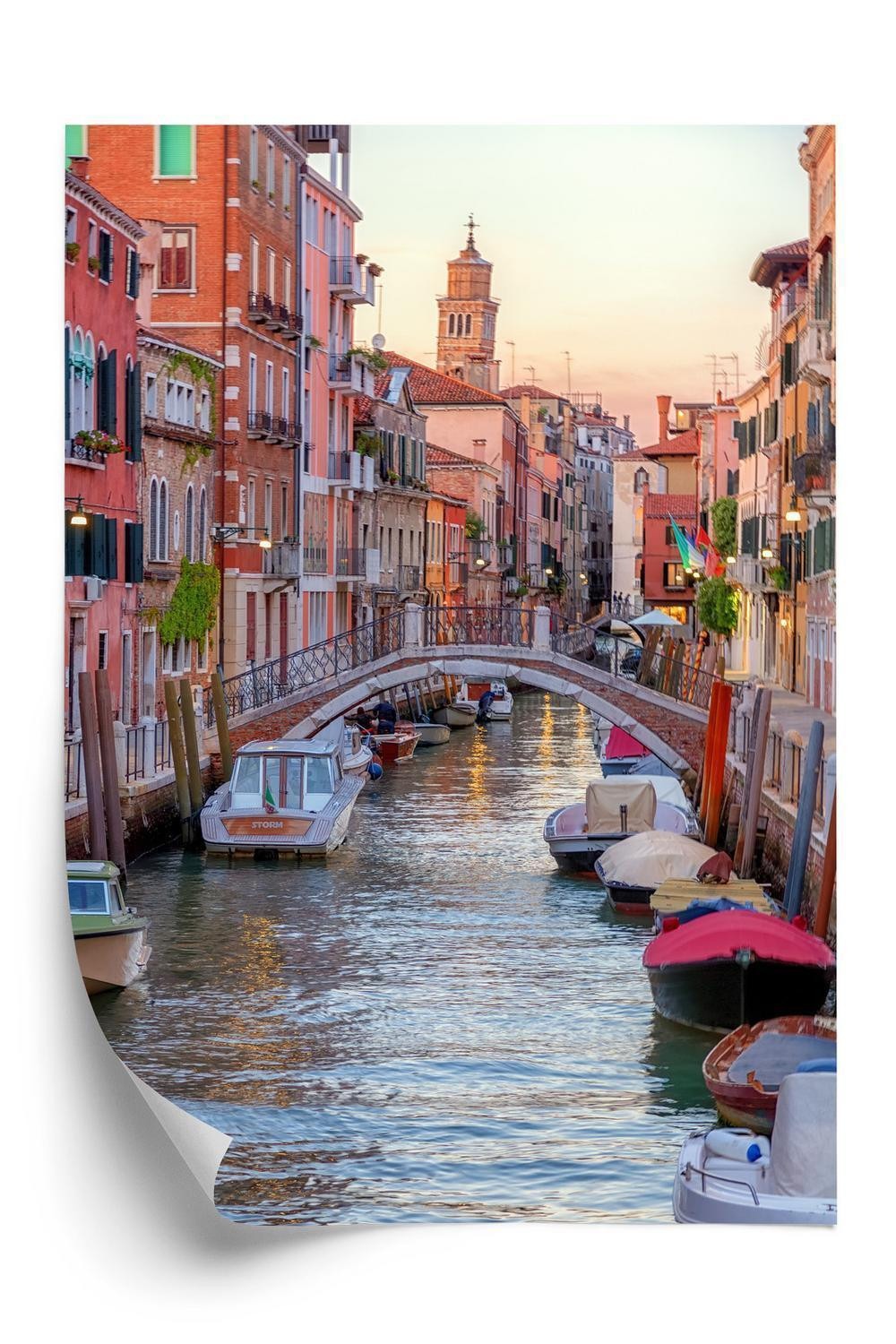 Plakat Romantisk Kanal Centrum Venedig - Doboxa Plakater