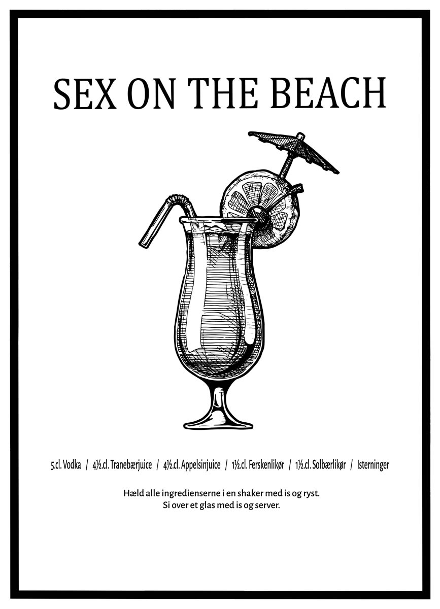Plakat Sex The Beach Opskrift - Plakater