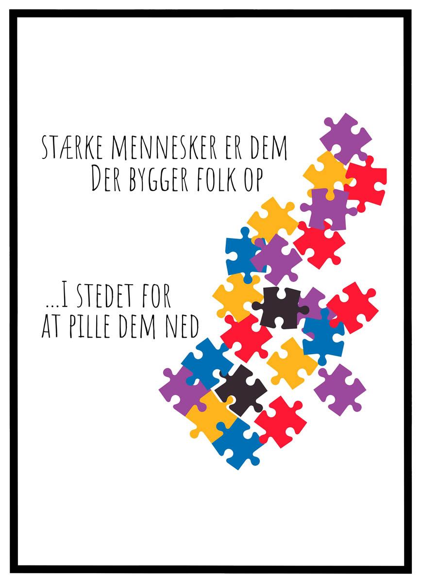 Plakat Stærke Mennesker Bygger Folk - Plakater