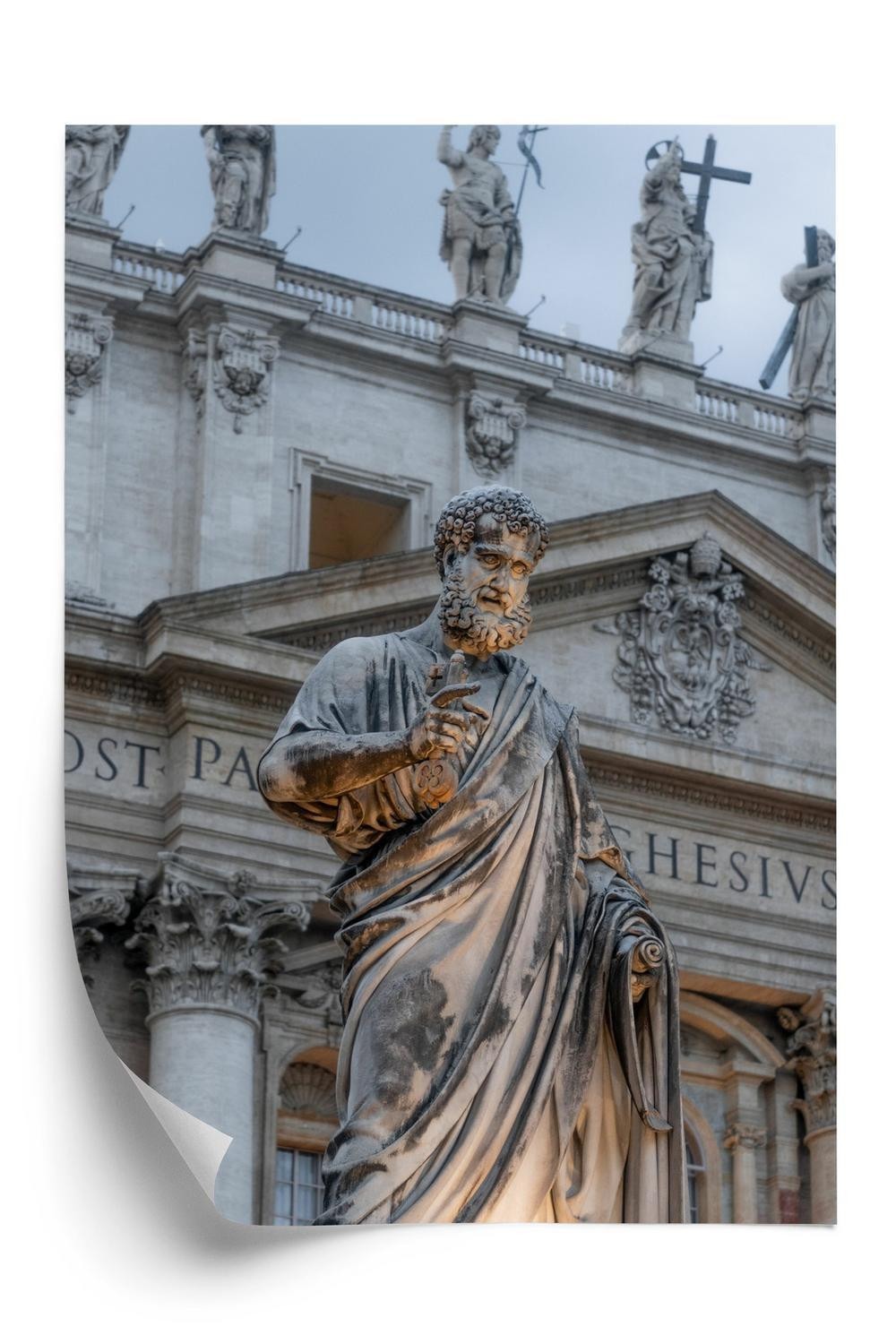 Plakat Statue Ved Basilica Peter Vatikanet - Doboxa Plakater