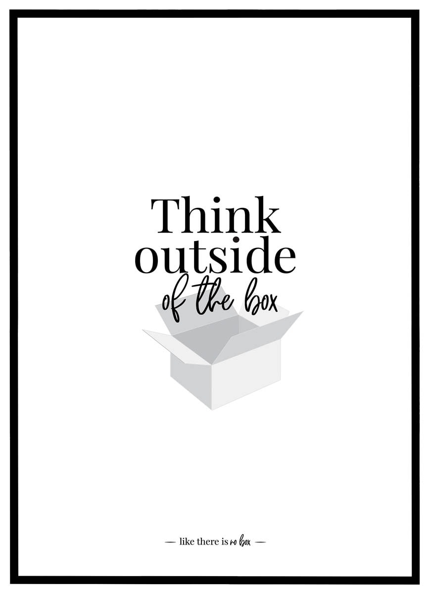 Plakat Think Outside The Box - Plakater